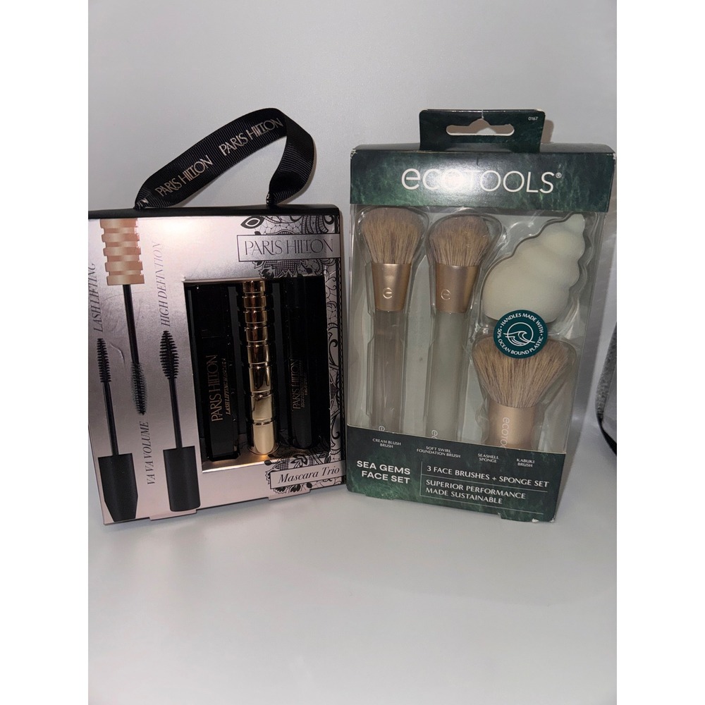 Paris Hilton Mascara Trio & EcoTools Sea Gems Face Set Makeup Bundle New